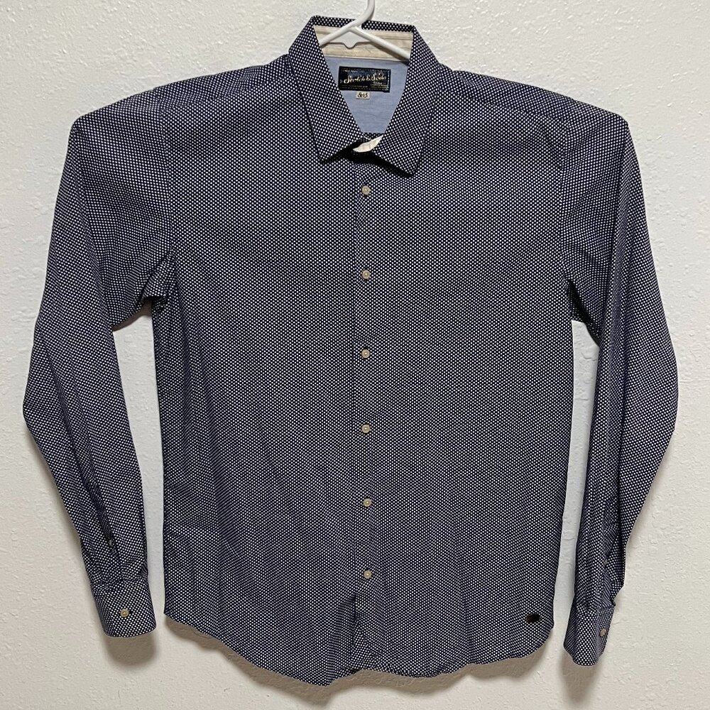 Scotch & Soda Shirt Long Sleeve Button Up Preppy Casual Blue Men's size Large